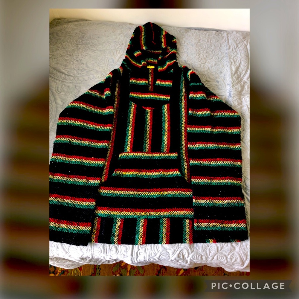 Mens large Baja Jamaican colored hoodie